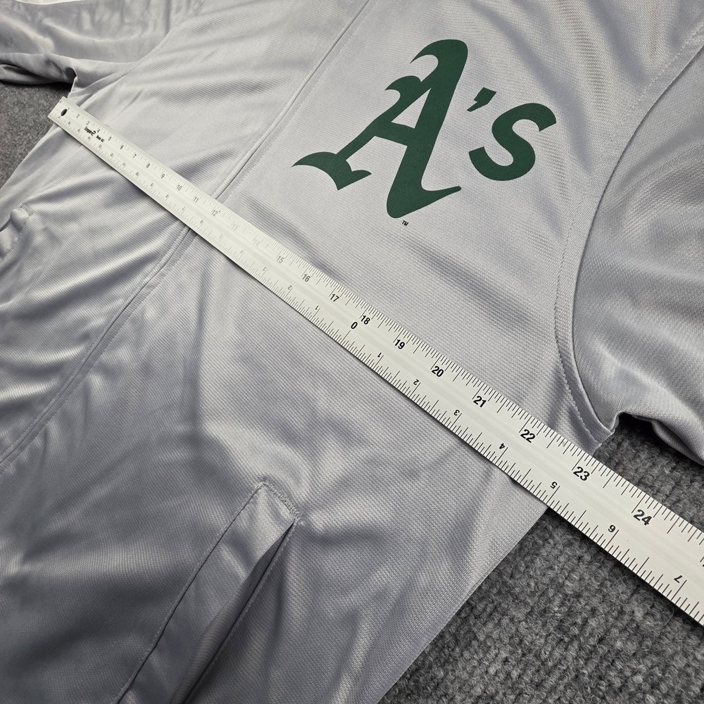 Dynasty Oakland A's Athletics MLB Track Jacket Men's L Las Vegas Top Jersey Gray - Picture 8 of 9